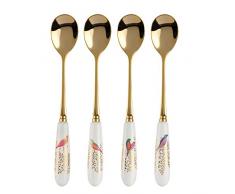 Sara Miller London Portmeirion Home & Gifts Chelsea Teelöffel 4er-Set, Keramik, Mehrfarbig, 15 cm lang, 170 x 140 x 35 cm
