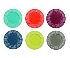 Colorful Table Platzteller 6 TLG. Set Mykonos Mehrfarbig
