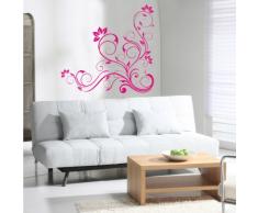 INDIGOS 4052166141208 Wandtattoo w652 schöne Tribal Blatt Wandaufkleber, 96 x 91 cm, rosa