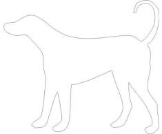 INDIGOS 4250380554877 Wandtattoo w057 Hund, 96 x 82 cm, weiß