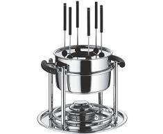 WMF Allegro Fondue-Set, 11-teilig, für 6 Personen, mit Brenner und Gabeln, Cromargan Edelstahl, Fonduetopf induktionsgeeignet, spülmaschinengeeignet