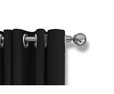 LIFA LIVING 300 x 250 cm Blickdichter Vorhang Schwarz, Verdunkelungsvorhang mit Haken Anbringung, Vorhänge für Schlafzimmer, Wohnzimmer zur Dekoration, schalldämmend