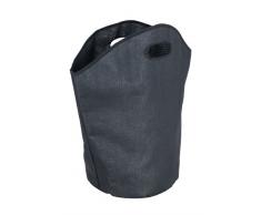 Wenko 2780001100 Wäschesammler Lifetime Aufbewahrungstasche, Weboptik, Kunststoff, 31 x 51 cm, 36 Liter, schwarz