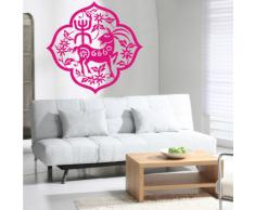 INDIGOS 4052166083232 Wandtattoo w467 Tierzeichen Ziege Wandaufkleber 80 x 77 cm, rosa