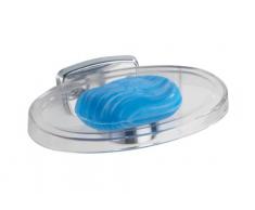 WENKO 17896100 Seifenablage Basic - Seifenschale, Edelstahl rostfrei, 17.5 x 5.5 x 11.5 cm, Glänzend