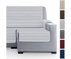 Eiffel Textile Sofaüberwurf für Haustiere, gesteppt, Polyester Chaise Derecha 240 Hellgrau