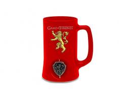SD Toys Game of Thrones Schwarzer Bierkrug, 3D-rotierend, Lannister-Design