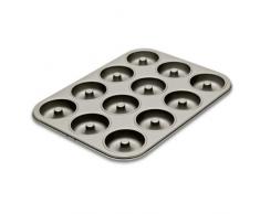 Städter 489141 Backform Motivbackform Kuchenform Donutform, Antihaft beschichtet, Silber