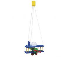 Brilliant IKA Pendelleuchte, 1-flammig, E27, 1 x max.60 W, Holz, blau 70970/70