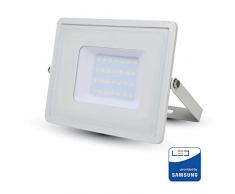 V-TAC LED Strahler, Die Cast Aluminium, 30 W, Weißes Gehäuse, 30W