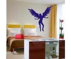 INDIGOS 4052166071154 Wandtattoo w433 Sexy Fee / Engel Wandaufkleber, 96 x 88 cm, blau