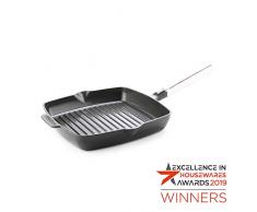 GreenPan Featherweights Grillpfanne für Steak eckig 26x26 cm 50% leichter als gusseisene Grill-Bratpfannen