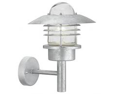 Eglo Aussen Wandleuchte Modell Ottawa/in verzinktem Stahl und klarem Glas/HV 1 x E27 max. 60 W/exklusiv Leuchtmittel/Schutzgrad IP44 / 24 x 32.2 cm/Ausladung 28 cm 88488