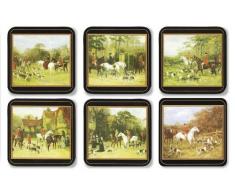 Portmeirion Home & Gifts Tally Ho Untersetzer S/6 (m), Mehrfarbig