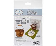 Elizabeth Craft Designs Schaft Korb mit Pop-Up sterben, Metall, grau