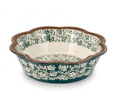 H&H Grace Auflaufform Stoneware, Smaragdgrün 26 cm