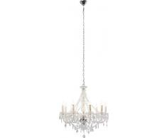 Hängeleuchte Gioiello Kristall Clear 9er, moderner Kronleuchter im Barockdesign, grosse, gläserne Hängelampen, Deckenleuchte (H/B/T) 76x73x73cm