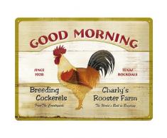 Nostalgic-Art 20390 Animal Club Good Morning, Blechschild, 30 x 40 cm