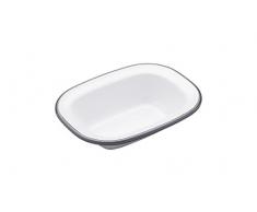 Kitchen Craft Auflaufform Living Nostalgia oval 16cm in weiß/grau, Porzellan, 28 x 28 x 30 cm