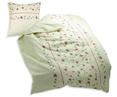 Dyckhoff 3054671300 Melina Weichfrottierbettwäsche, RV Garnitur 155 x 200 cm und 80 x 80 cm Kissen, 300, grün