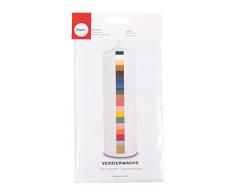 Rayher 3102600 Verzierwachs, Set 18 Verzierwachsplatten, Farben sortiert, je 10 x 5 cm, Wachs zum Kerzen verzieren, Kerzenwachs, Wachsfolie