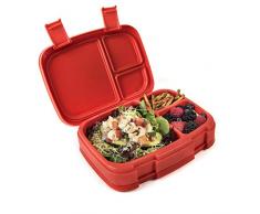 Bentgo Fresh - Auslaufsichere Lunchbox | Bento Box mit 4 Unterteilungen, Rot