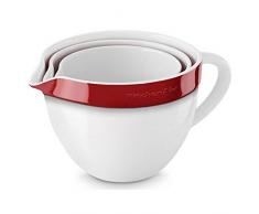 Kitchenaid Rührschüsseln, Keramik, weiÃ/rot, 18.5x18.5x14 cm