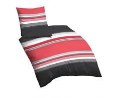 Castell Bettwäsche-Set, Satin, rot, 135 x 200 cm + 80 x 80 cm