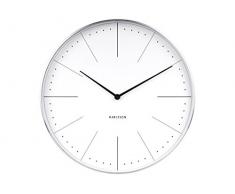 Karlsson Normann Uhr, Wanduhr, Stahl, Weiß, One Size