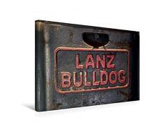 Premium Textil-Leinwand 45 x 30 cm Quer-Format Traktoren - Embleme: Lanz Bulldog | Wandbild, HD-Bild auf Keilrahmen, Fertigbild auf hochwertigem Vlies, Leinwanddruck von Dirk Ehrentraut