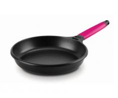 Fundix Bratpfanne aus Aluminiumguss, Antihaftbeschichtung, Induktion, abnehmbarer Griff, 16 cm, Magenta