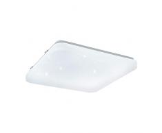 EGLO LED Deckenlampe Frania-S, 1 flammige Deckenleuchte mit Sternenhimmel-Effekt, Material: Stahl, Kunststoff, Farbe: weiß, L: 28 cm