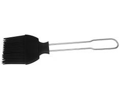 Fackelmann Backpinsel, Küchen-Pinsel mit Silikon-Borsten, hochwertiger Bratpinsel (Farbe: Silber/Schwarz), Menge: 1 Stück