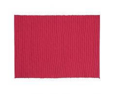 LINUM Uni Tischset, Baumwolle, Kirschrot, 35 x 46 cm