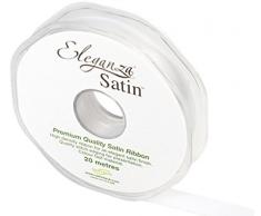 Eleganza 15 mm x 20 m Satinband doppelseitig, Weiß