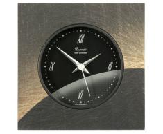 Vaerst 2627 Funk-Tischuhr aus Naturschiefer, Airbrush Design, Mond, Bi-Color, Softlinegehäuse