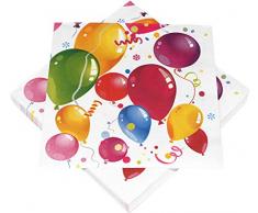 HEKU 30243-222: 100 Servietten, 3-lagig, Party Ballons