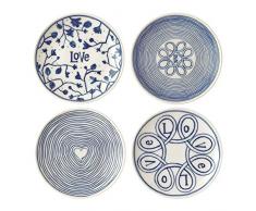 Royal Doulton Teller 16 cm Love Set/4, Porzellan, Blau, 19,3 x 6,5 x 19 cm