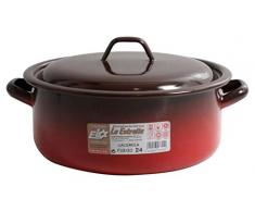 esmaltaciones der Stern Feuer Schmortopf emailliert mit Deckel, 24 cm, 4,3 l