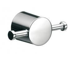 Emco Rondo 2 Handtuchhaken doppelt, chrom, Handtuchhalter zur Wandmontage, Badhaken, Länge 90 mm - 457500102