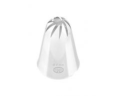 Dr. Oetker Rosettentülle, 8 mm, Rosettentülle aus der Tüllen-Manufaktur, Backzubehör zum Dekorieren (Farbe: silber), Menge: 1 Stück