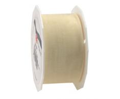 Präsent - SHEER Organzaband - créme - 25-m-Rolle 40 mm
