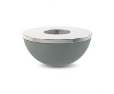 Cooee Design Light Bowl Teelichthalter, Schüssel, Keramik, Ocean, Edelstahl, 10 cm