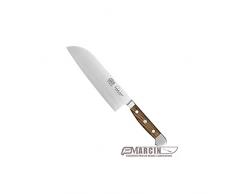 Güde Santoku, Serie Alpha, Doppelkropf, Griff Faßeiche, Klingenlänge: 18 cm Messer, mehrfarbig, One size