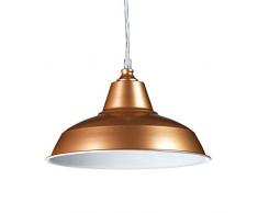 Relaxdays Pendelleuchte Industrie in trendigem Kupfer HBT: 112 x 28 x 28 cm Moderne Pendellampe im farbenfrohen Design als kreative Hängelampe Deckenleuchte höhenverstellbar Hängeleuchte, braun