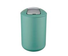 Wenko 23583100 Schwingdeckeleimer Brasil Grün L - Kosmetikeimer, Absolut Bruchsicher Fassungsvermögen: 6.5 L, 19.5 x 31 x 19.5 cm