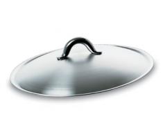 Alessi – Topfdeckel der Serie „Mami“, aus 18/10-Edelstahl gefertigt, glänzend 14 cm Silber satiniert