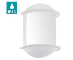 EGLO LED Außen-Wandlampe Isoba, 1 flammige Außenleuchte, Wandleuchte aus Aluguss und Kunststoff, Farbe: Weiß, IP44