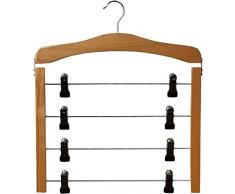 Neusu Platzsparender Kleiderbügel aus Hochwertigem Buchenholz Für 4 Röcke - 1-er Pack