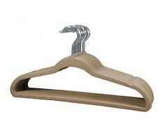 Signature Home Velvet Hangers Kleiderbügel, Silber Birke/Gold